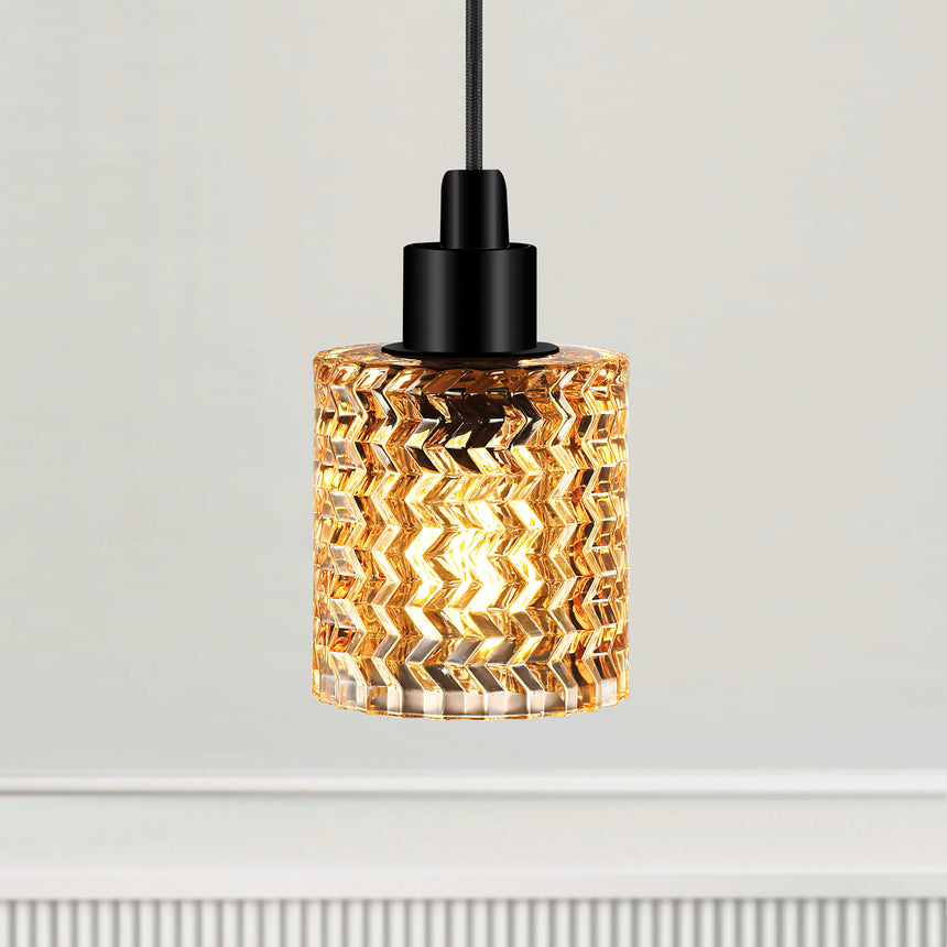 Nordlux Hollywood Mini Glass Pendant - Amber-Lampsy