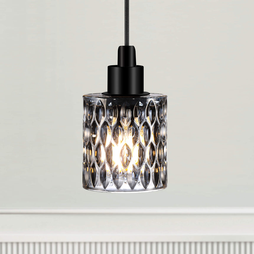 Nordlux Hollywood Mini Glass Pendant - Smoked Glass-Lampsy