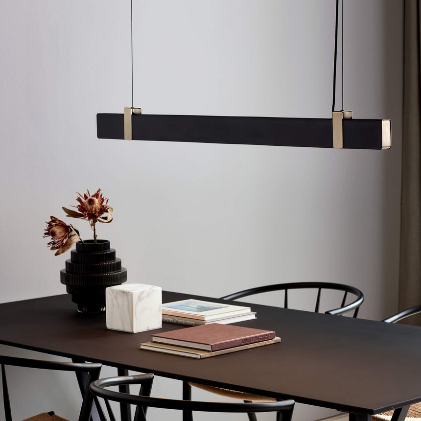 Nordlux Lilt 115 Linear Pendant Light - Black-Lampsy