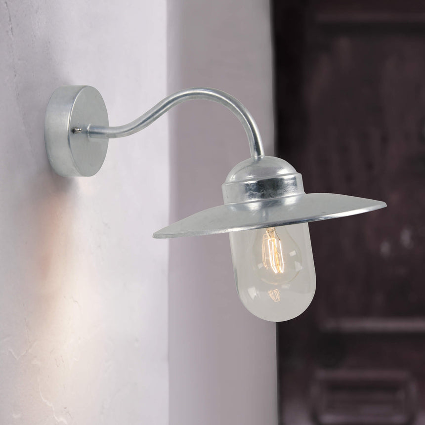 Nordlux Luxembourg Outdoor Wall Light - Galvanised-Lampsy
