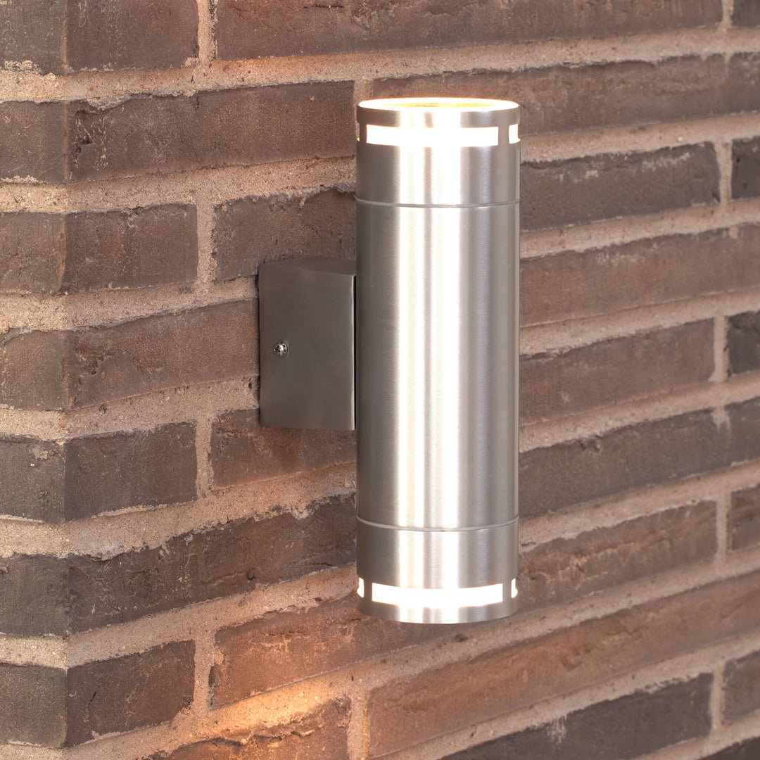 Nordlux Can Maxi Outdoor Up & Down Wall Light - Aluminium - -Lampsy