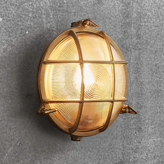 Polperro Brass Bulkhead Outdoor Wall Light