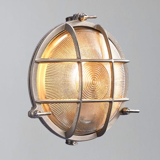 Polperro Brass Bulkhead Outdoor Wall Light