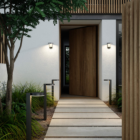 Rica Round LED Outdoor Solar Wall Light