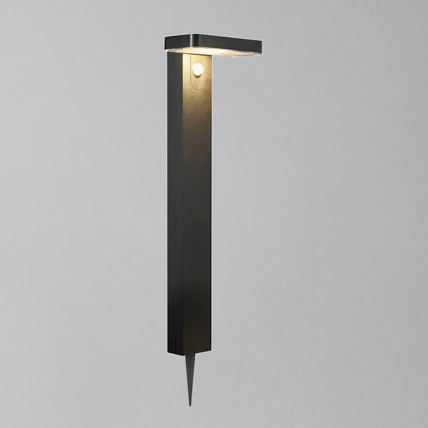 Rica Square LED Garden Solar Spike Light, Black