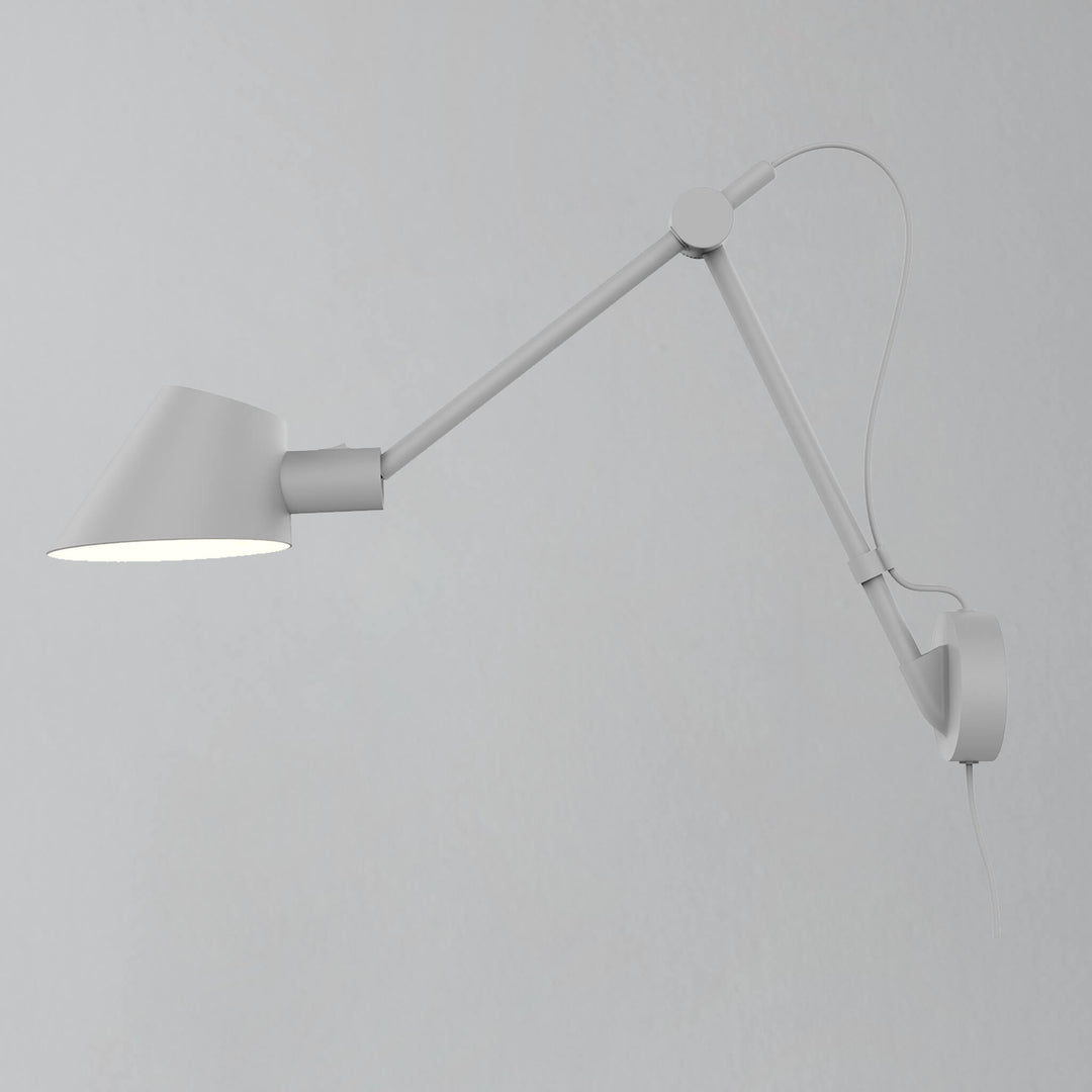 Nordlux Nordlux Stay Long Swing Arm Wall Light - Grey-Lampsy