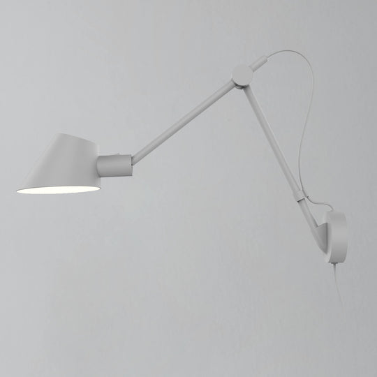 Nordlux Nordlux Stay Long Swing Arm Wall Light - Grey-Lampsy