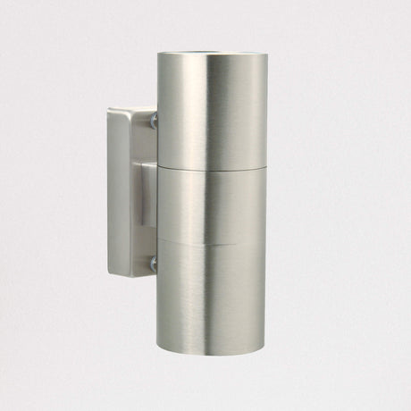 Nordlux Tin Up & Down Wall Light - Stainless Steel-Lampsy