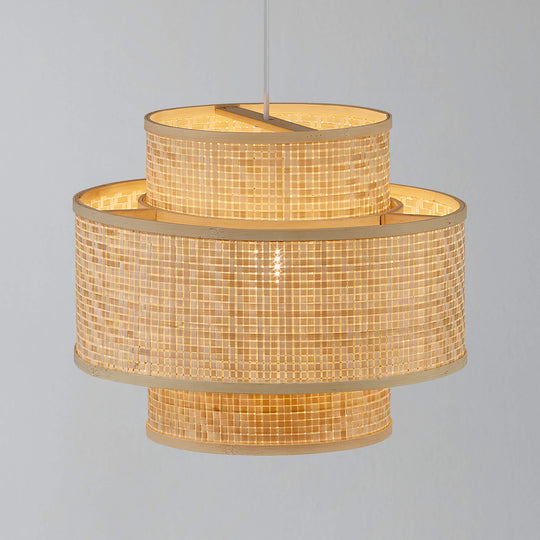 Nordlux Trinidad Woven Bamboo Pendant Light - -Lampsy