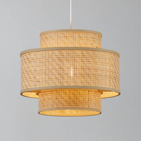 Nordlux Trinidad Woven Bamboo Pendant Light - -Lampsy