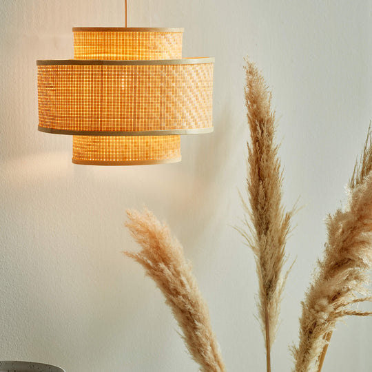Nordlux Trinidad Woven Bamboo Pendant Light - -Lampsy