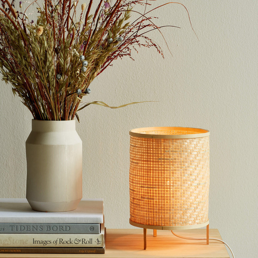 Nordlux Trinidad Woven Bamboo Table Lamp - -Lampsy