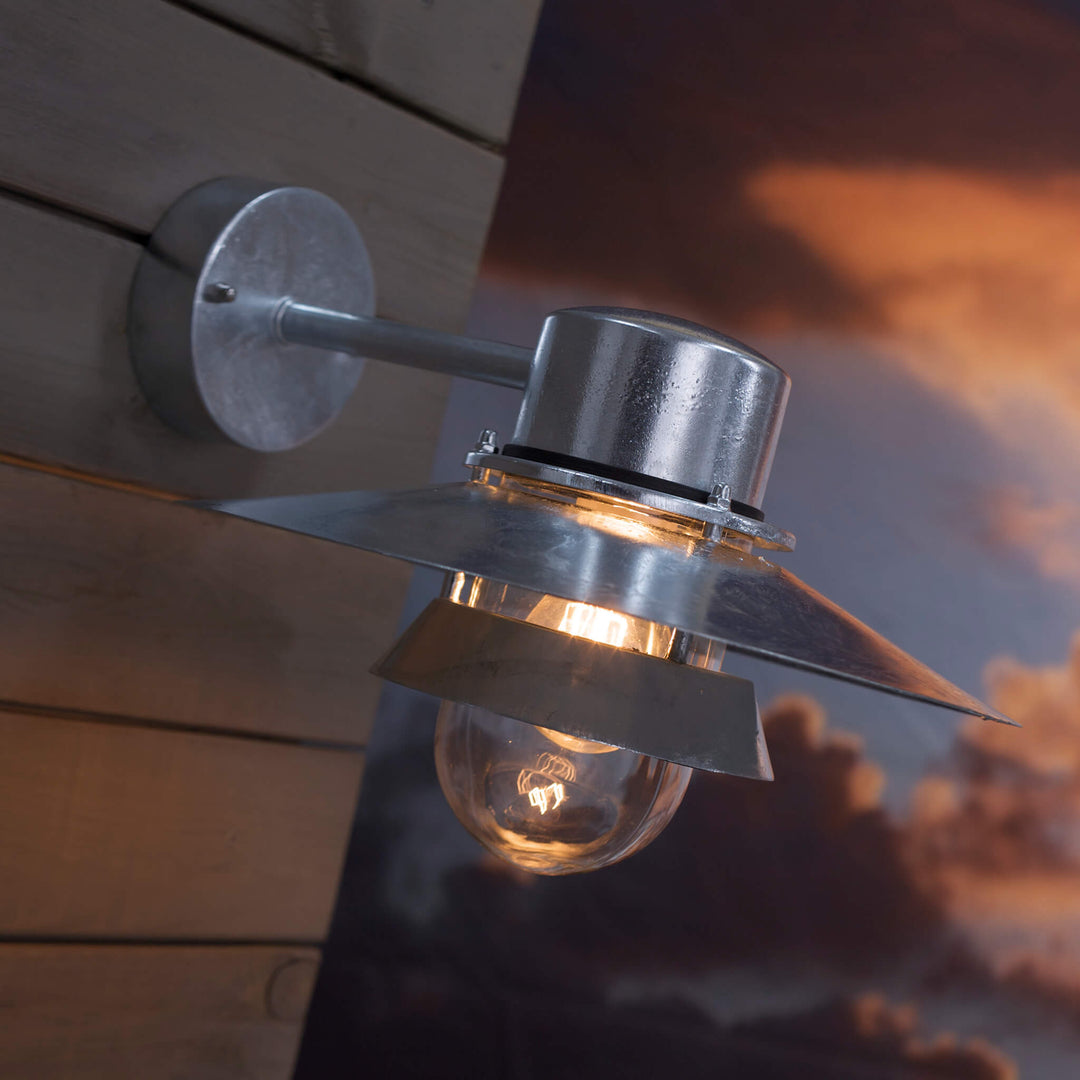 Nordlux Virum Outdoor Wall Light - Galvanised - -Lampsy