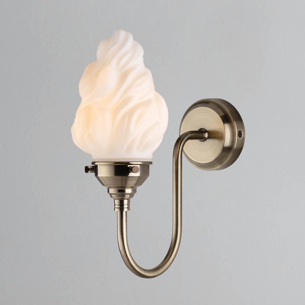 Torch Glass Flame Wall Light Sconce